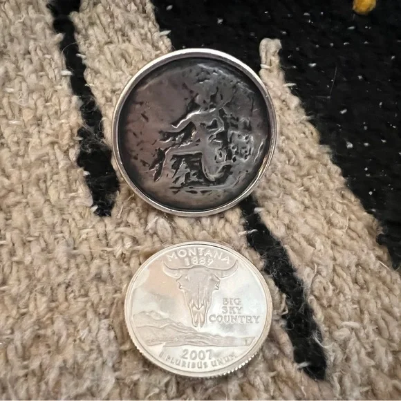 ❤️ Silpada Sterling Silver Retired Roman Medallion Coin Ring Sz8 Statement R1901 - Picture 9 of 16